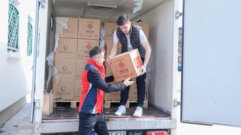Vakıflar Genel Müdürlüğünden Karadağ’a ramazan ayı için 2 bin gıda kolisi yardımı
