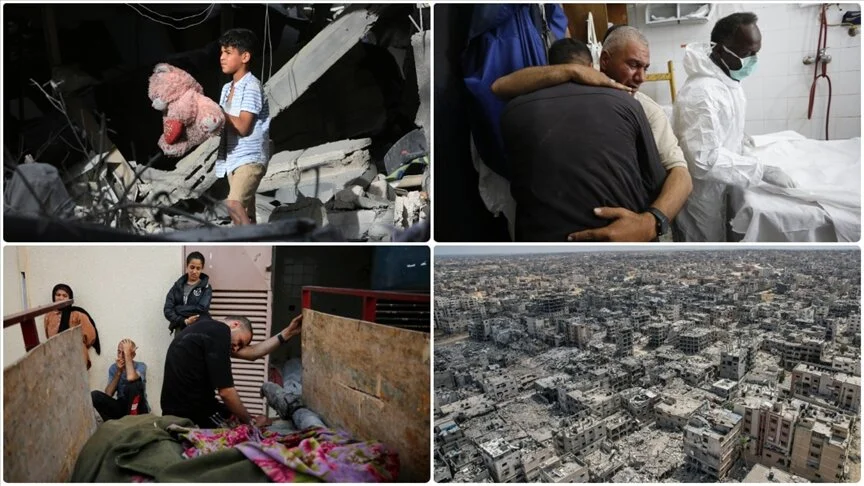 İsrail’in 202 gündür saldırılarını sürdürdüğü Gazze’de 34 bin 305 kişi hayatını kaybetti