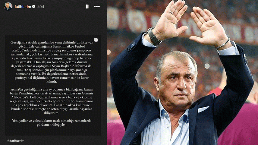 Fatih Terim’in Panathinaikos macerası sona erdi