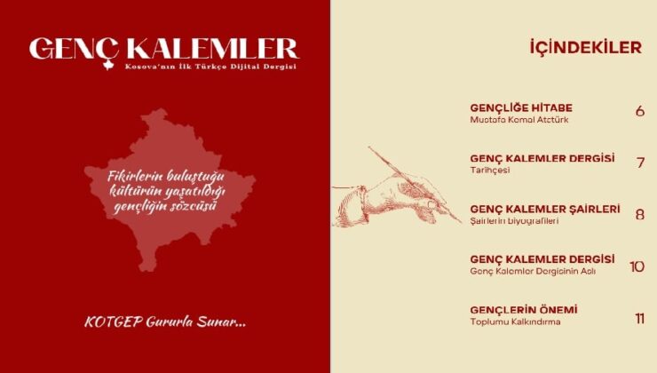 Kosova’nın Türkçe Dijital Dergisi ‘Genç Kalemler’ yayında