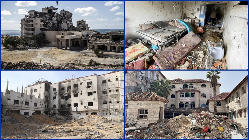 Gazze’deki hastaneler 2 yıldır İsrail’in yoğun saldırılarıyla büyük yıkıma maruz kaldı