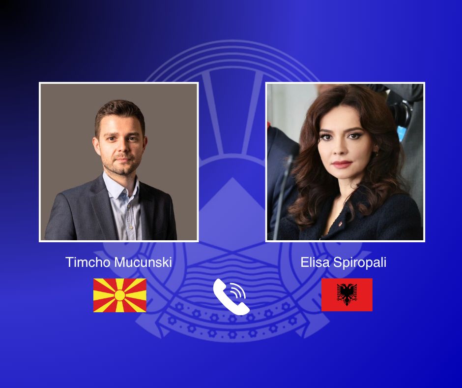 Kuzey Makedonya ve Arnavutluk Dışişleri Bakanları arasında telefon görüşmesi