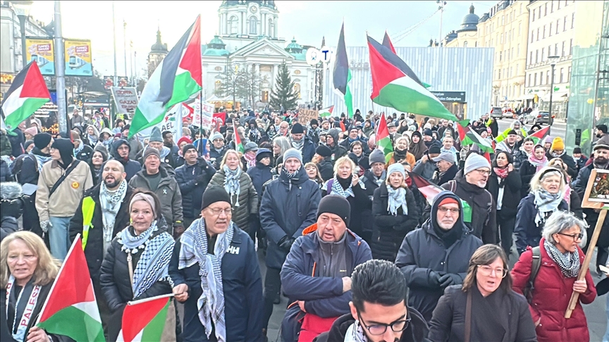Avrupa’da Filistin’e destek yürüyüşü düzenlendi