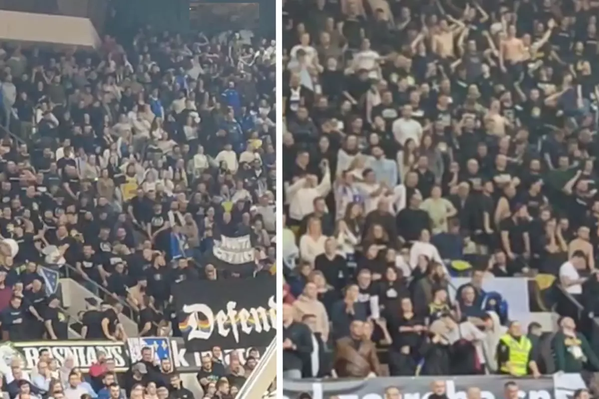 Bosnalı taraftarlardan Sırbistan Cumhurbaşkanı Vucic’e “Saraybosna’da insan avı” mesajı